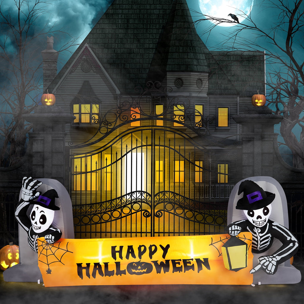Zimtown 10 FT Halloween Inflatables Ghost Tombs Decor Outdoor Halloween Decoration
