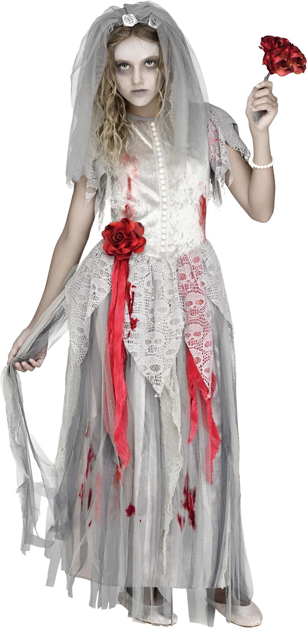 Fun World Zombie Bride Women's Halloween Fancy-Dress Costume for Adult, L