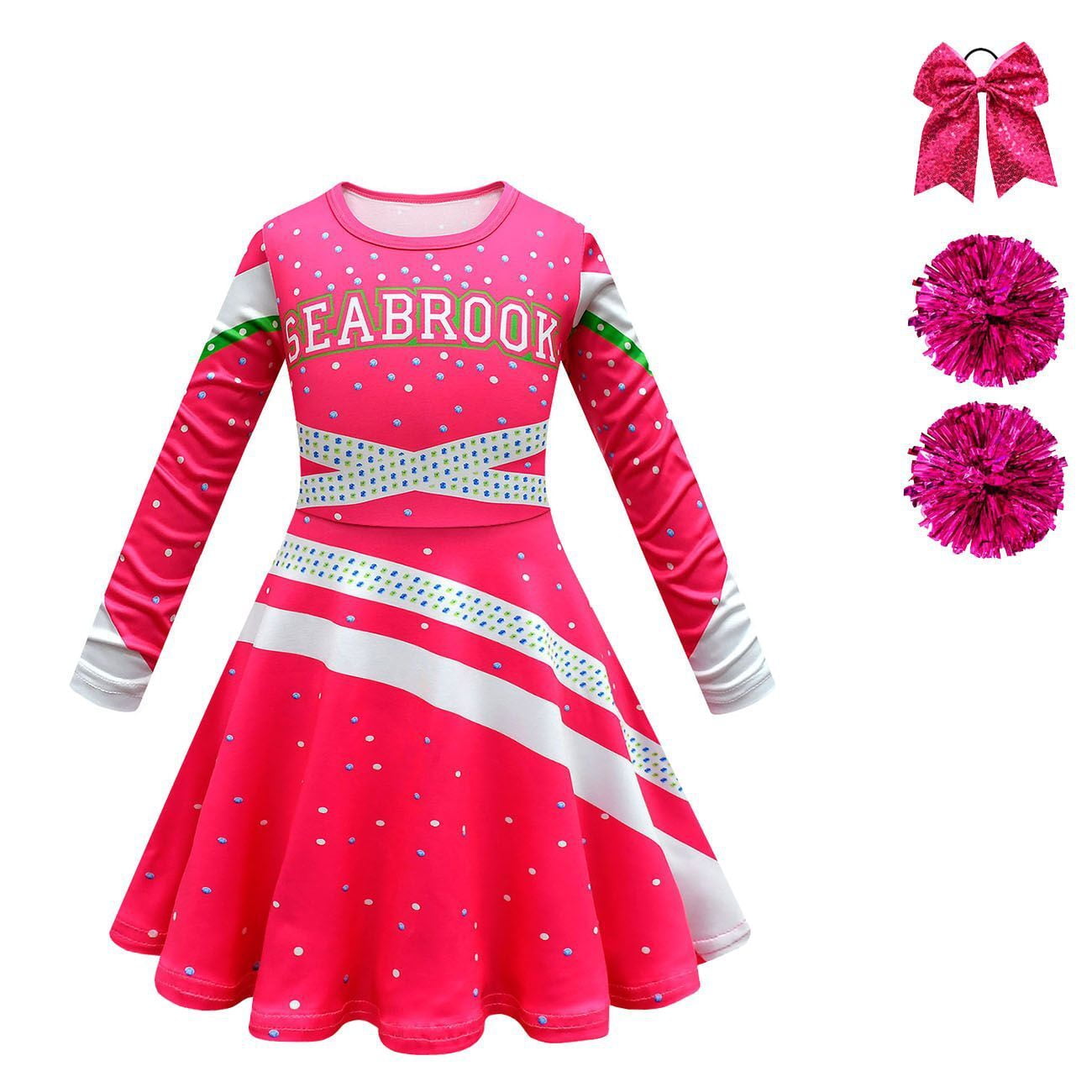 Monster Girls Cheerleader Costumes Dress Halloween Cosplay Outfits
