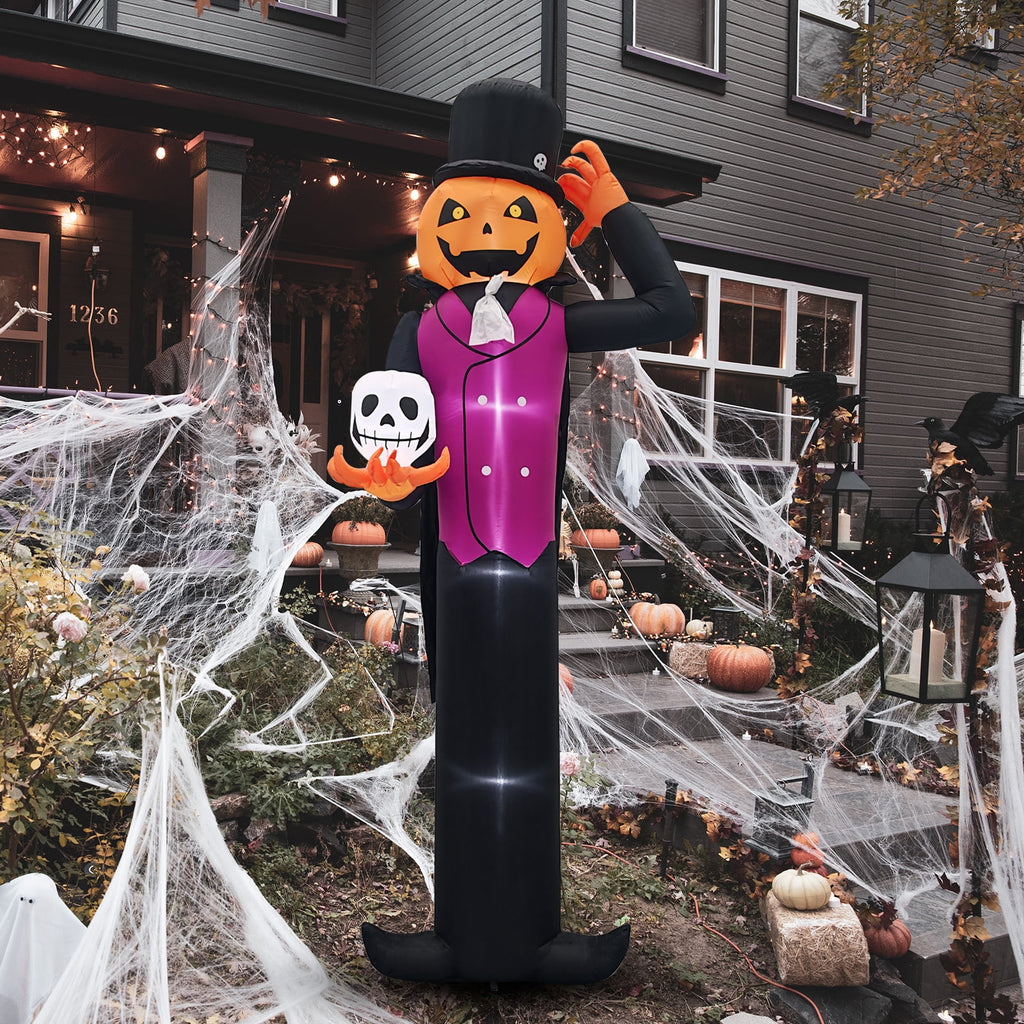 Ktaxon 12' Halloween Inflatables Outdoor Halloween Decoration Giant Pumpkin Man Blow up Decor