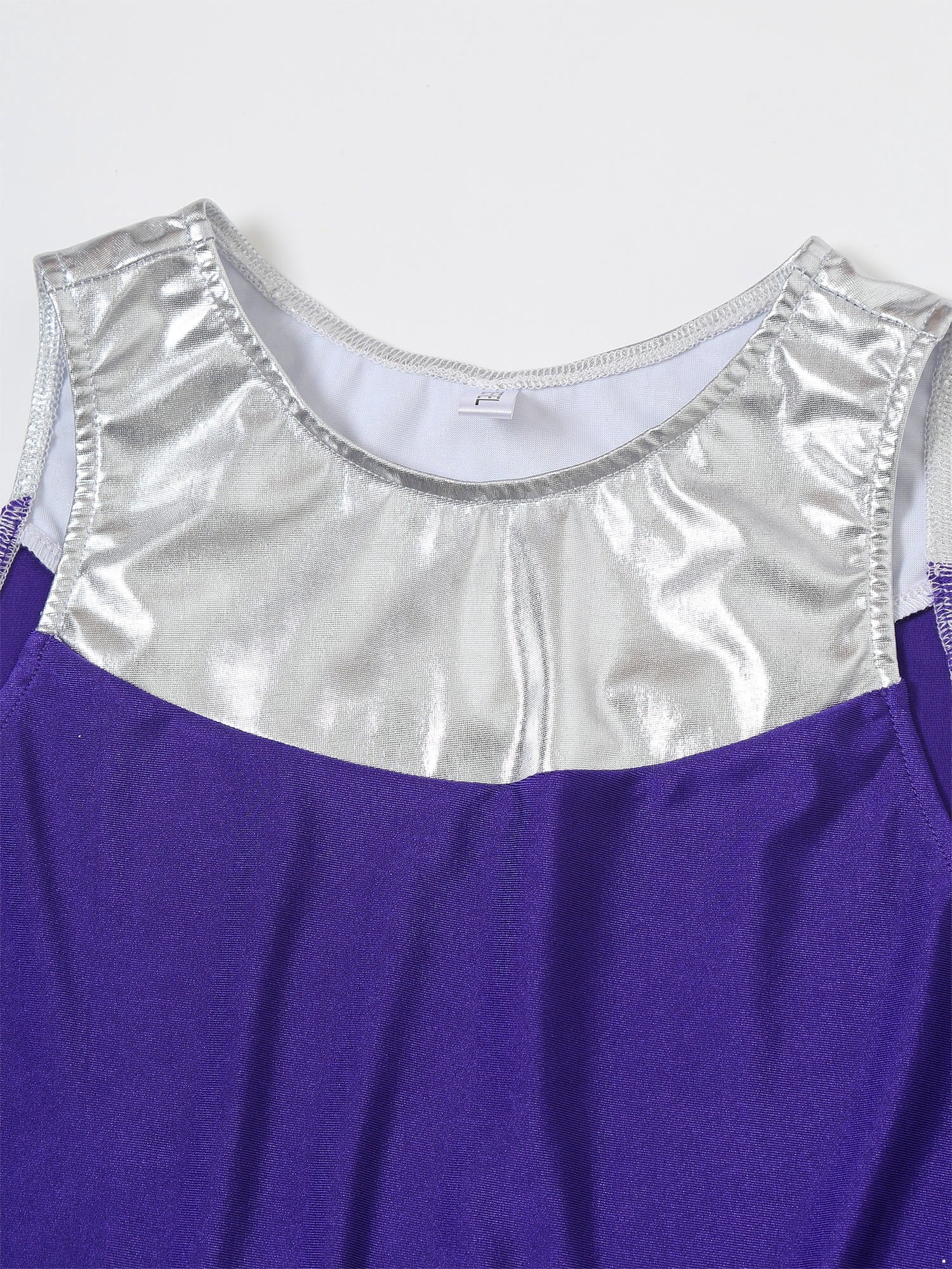TiaoBug Womens Aline Cosplay Costumes Halloween Princess Outfits Sleeveless Crop Top Mini Skirt with Gloves Purple XXL