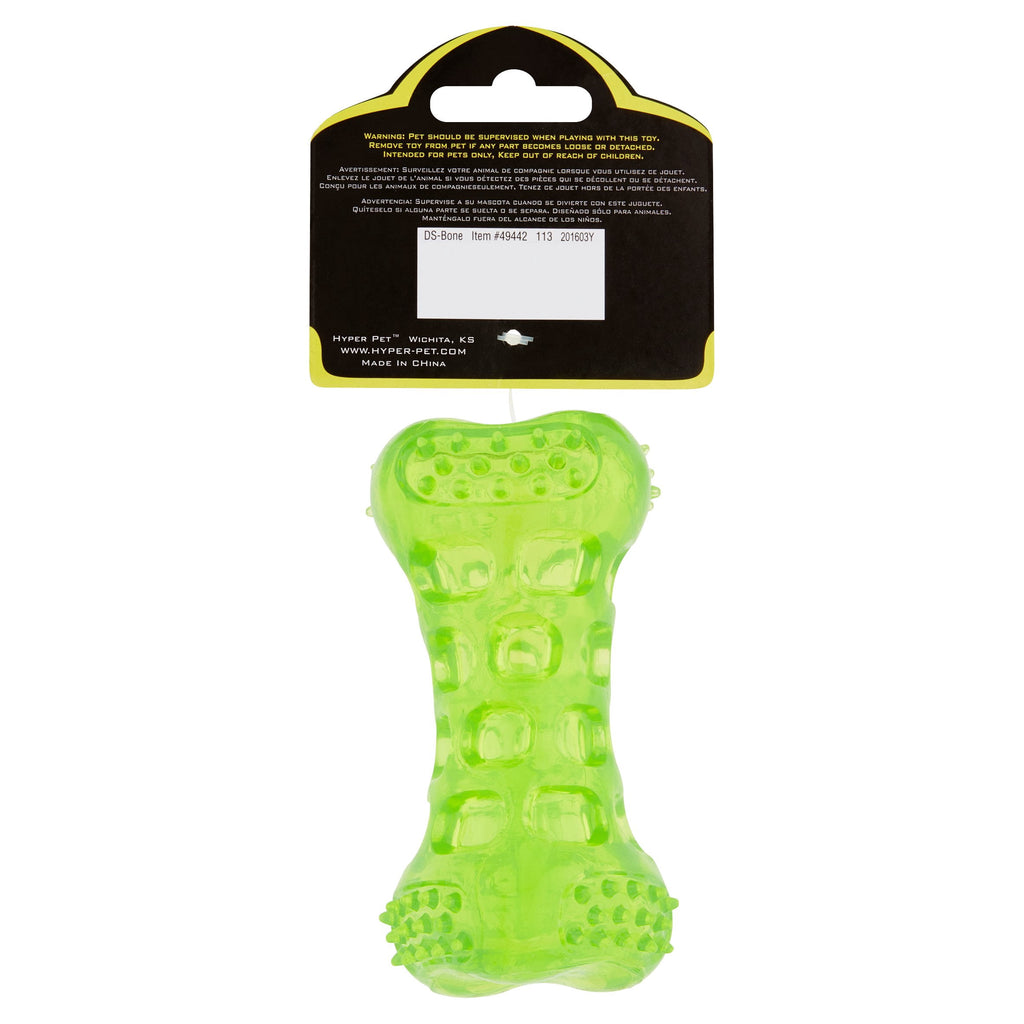 Hyper Pet Dura-Squeaks Durable Non-Toxic TPR Bouncing Super Squeaky Dog Toy, Stick, Green