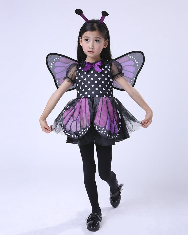 Seasons Beautiful Butterfly Pretend Play Costume for Toddler 2-4T Color Purple