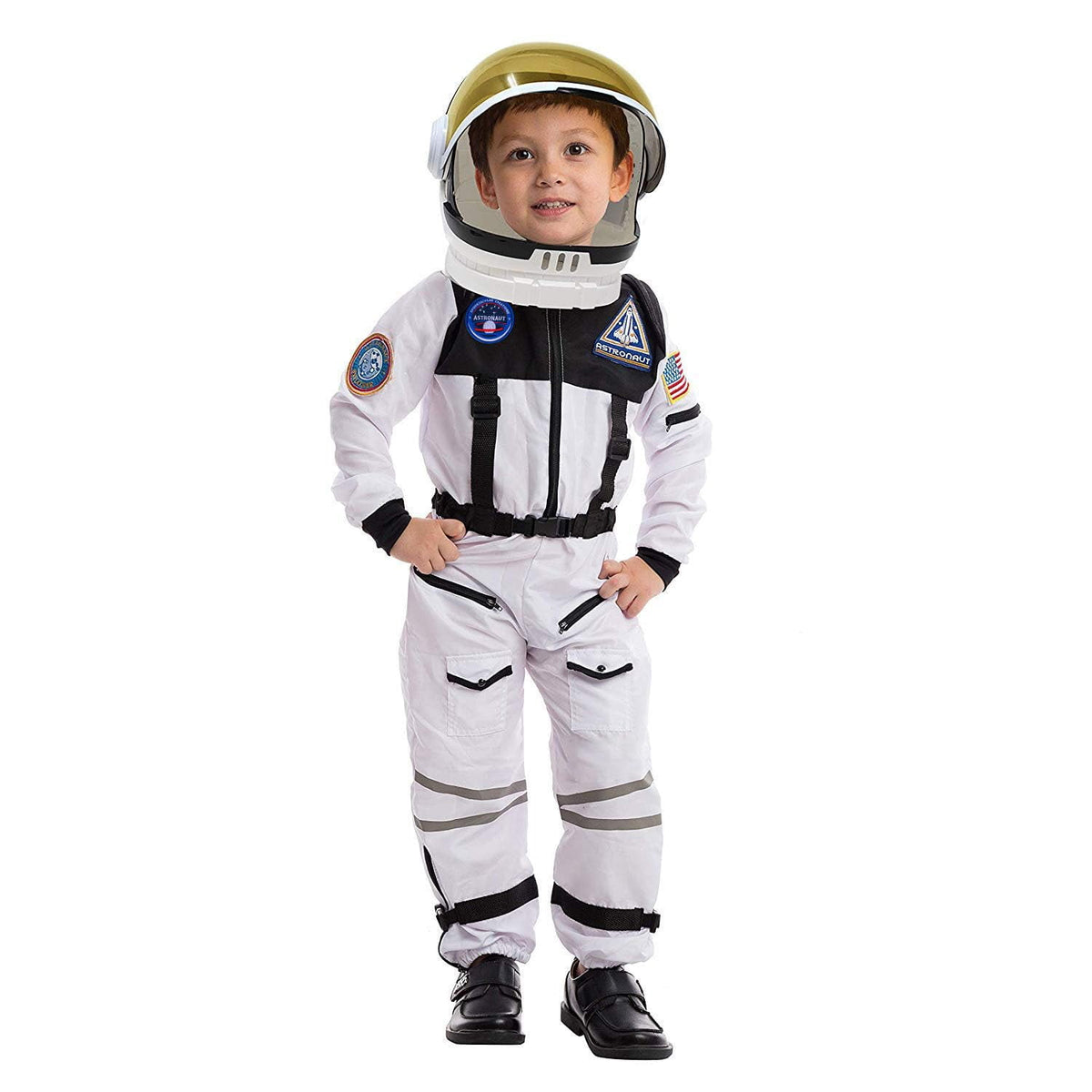 Joyfy Astronaut Costume with Helmet for Kids Toddler Boys Halloween Dress Up Party and Roly Play Cosplay 3-14 Years