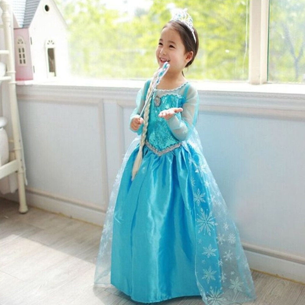 HAWEE Princess Dress Queen Costume Halloween Cosplay Dress up for Toddler Girls with Accessories