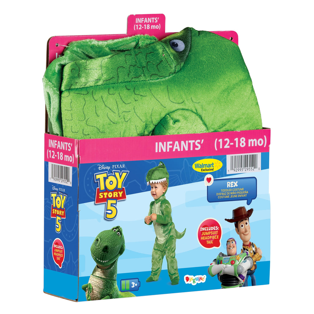 Disney Toy Story T-Rex Halloween Costume for Children, Toddlers Size 3T-4T, by Disguise
