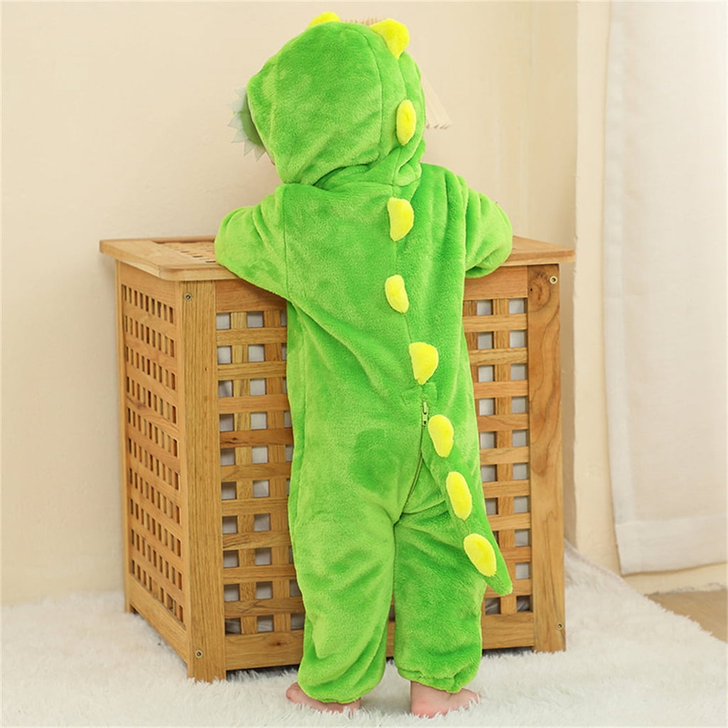 WIBACKER 0-3T Unisex Baby Animal Costume Winter Autumn Flannel Hooded Romper Christmas and Halloween Panda Cosplay Jumpsuit