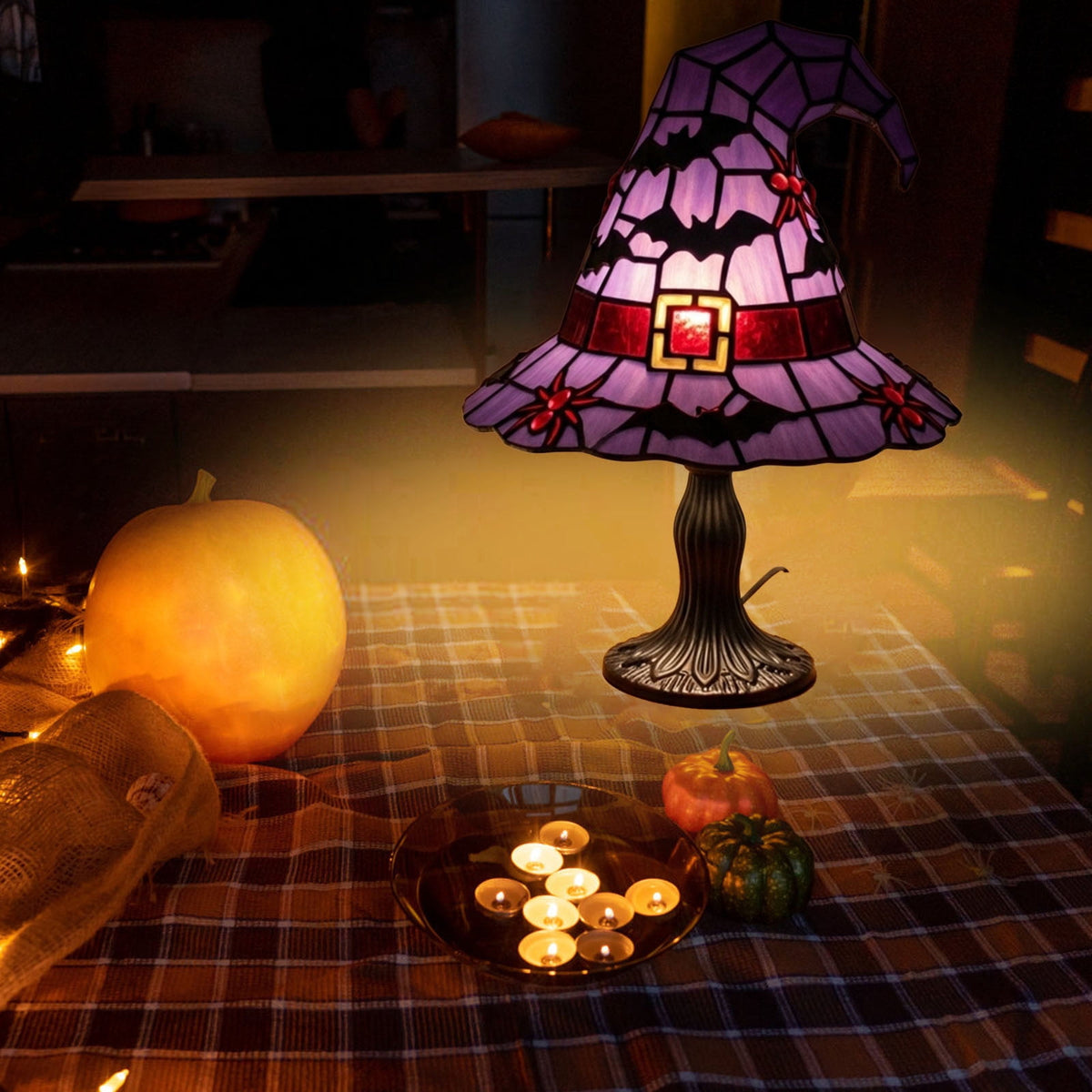 YZEGDCH Halloween 3D Ghost Campfire Flickering Night Light 2 Funny Roasting Marshmallows at Campfire LED Electric Faux Flameless Campfire Nightlight Funny Halloween Decor