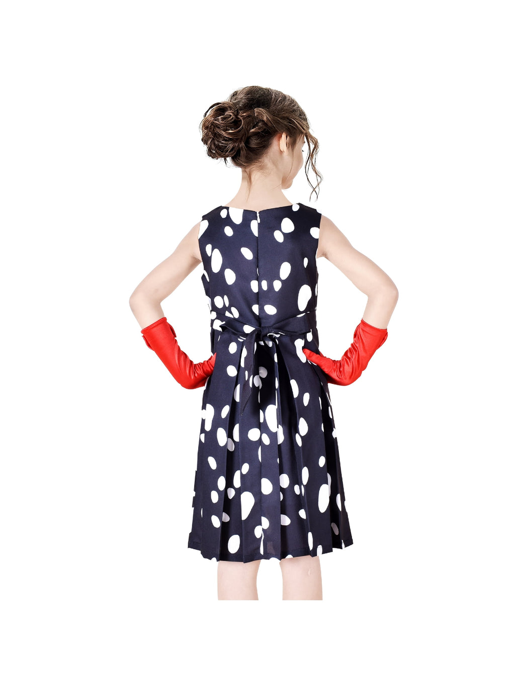 Sunny Fashion Girls Dress Sleeveless Rose Floral Butterfly Garden Party Sundress Cotton Blue 9-10 Years