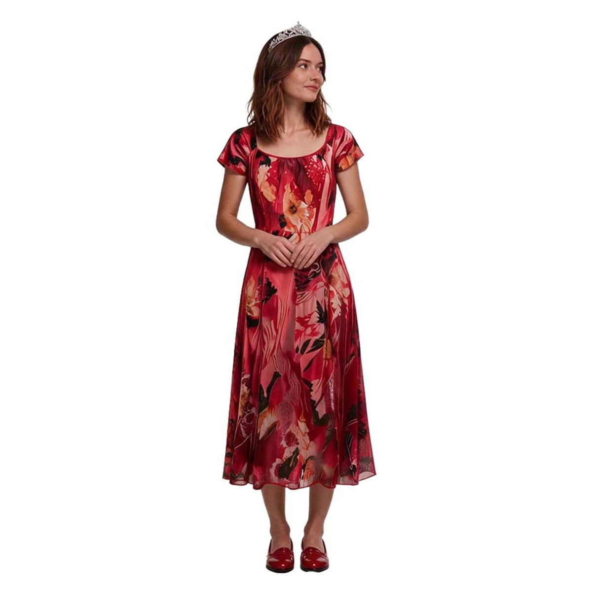 Widow's Patricia Costume Women Cosplay Dress Halloween Outfits, Bay Patricia Cosplay Printed Dress Adult Halloween Costume