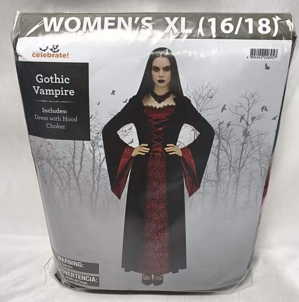 Gothic Vampire, Halloween Costume for Adults, Women's Size S (4/6), by Way to Celebrate