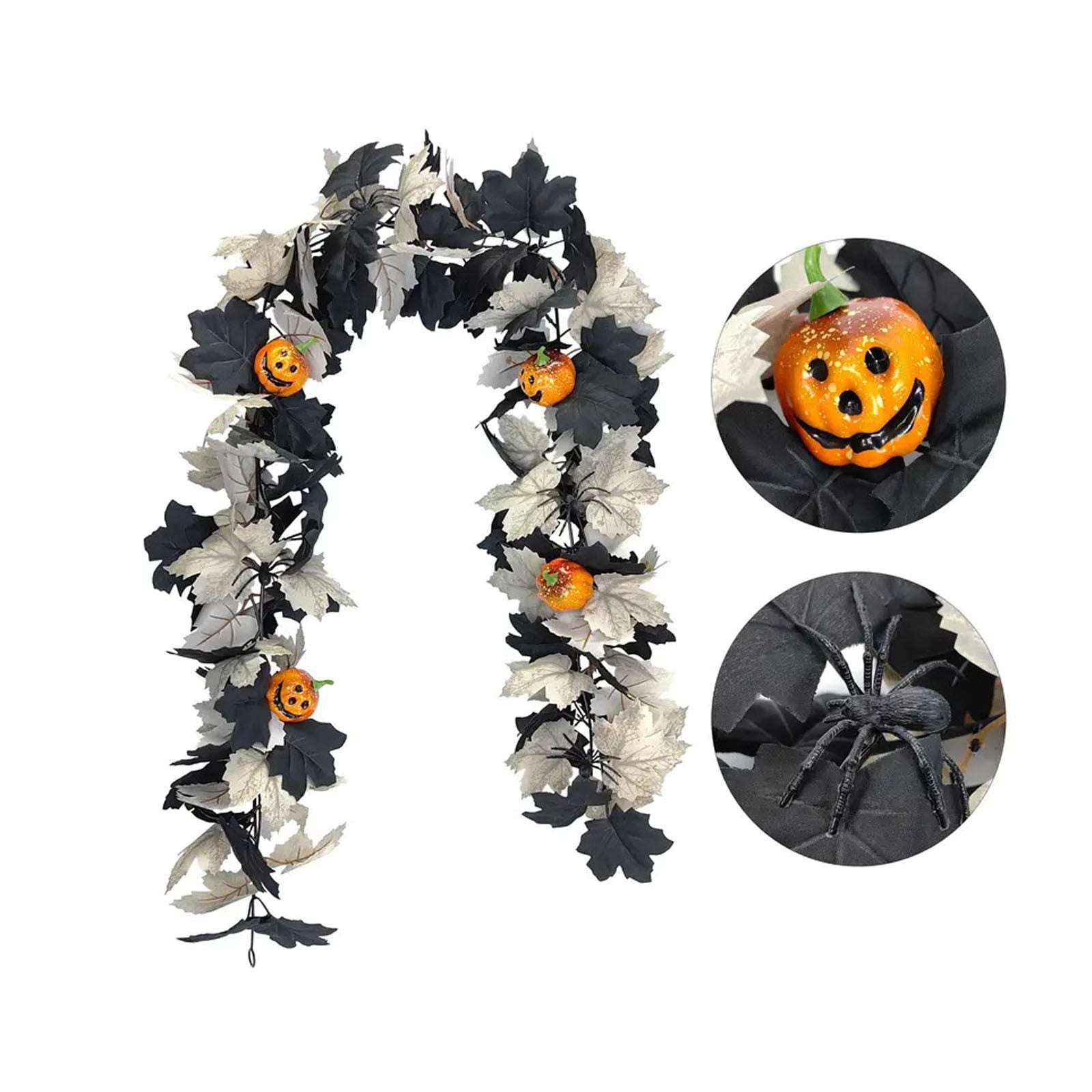 SCNOR Artificial Fall Oak Leaves 2-Pack, Faux Autumn Stems for Vase, Thanksgiving Halloween Table Decor