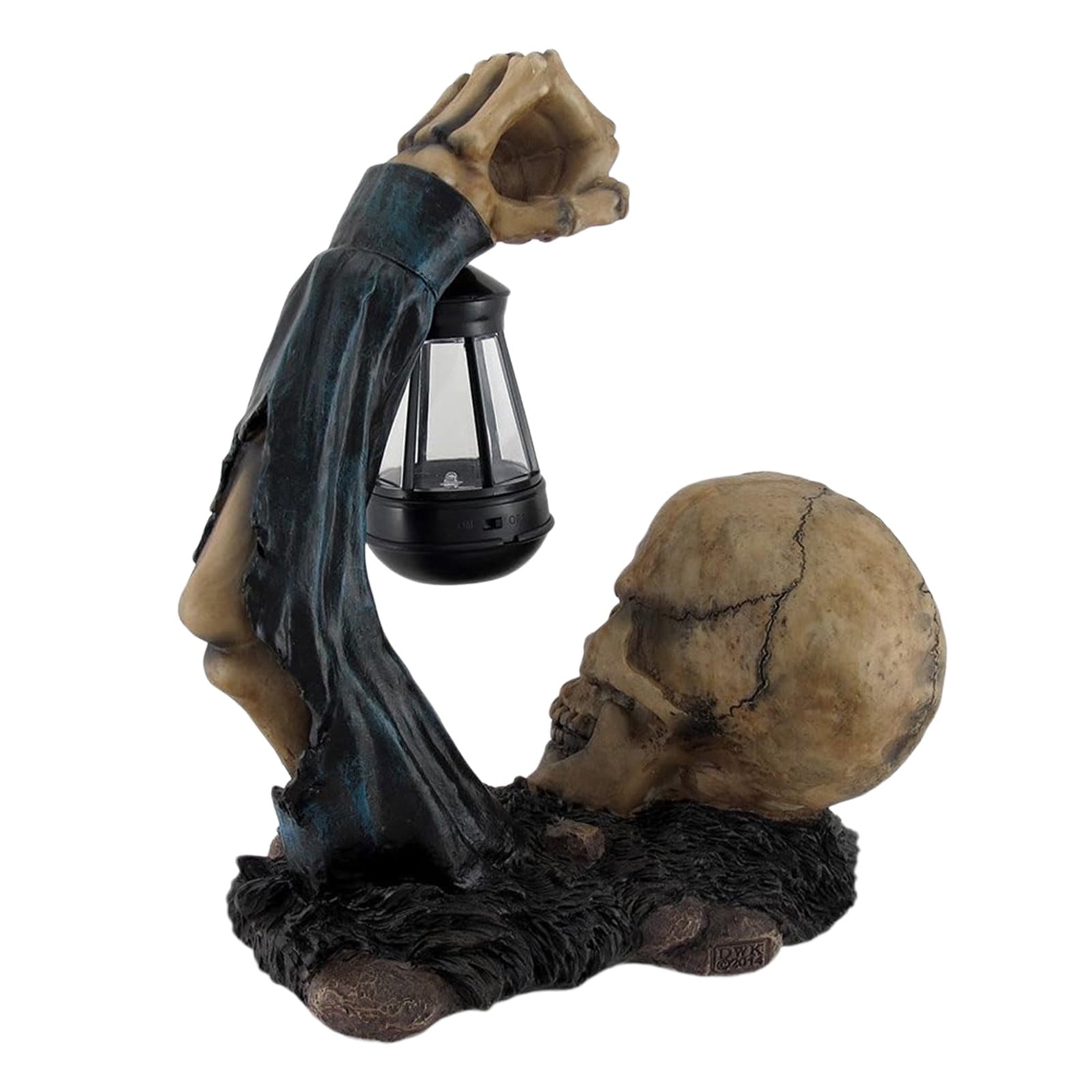 Zatoumnr Ground Breaking Skeleton with Lantern Halloween Skeleton Decor Groundbreaker Skull Lights for Outdoor Decor, Funny Skull Garden Decorations