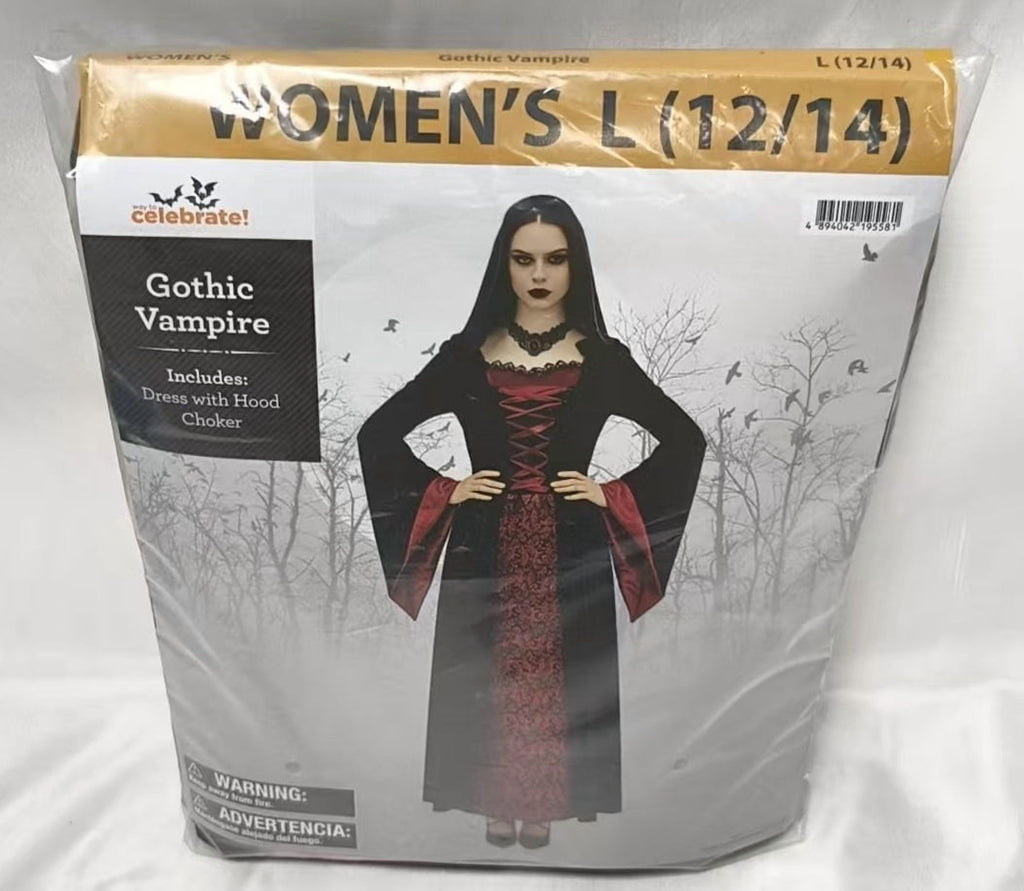 Gothic Vampire, Halloween Costume for Adults, Women's Size S (4/6), by Way to Celebrate