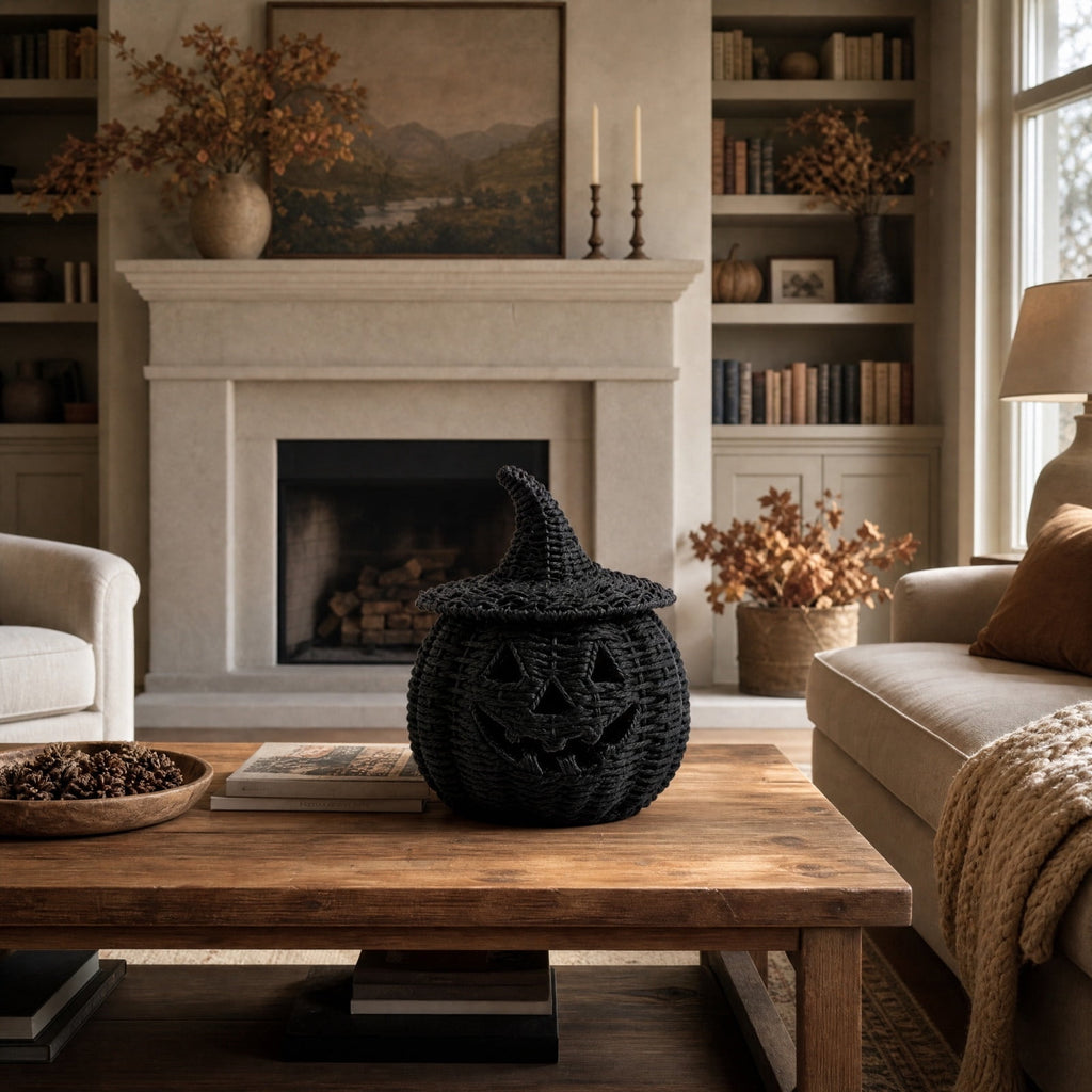 Halloween Decor Witch Hat Lamp, LED Halloween Night Light, Halloween Decorations Indoor, Witchy Decor for Shelf Mantel Table, Gothic Home Decoration