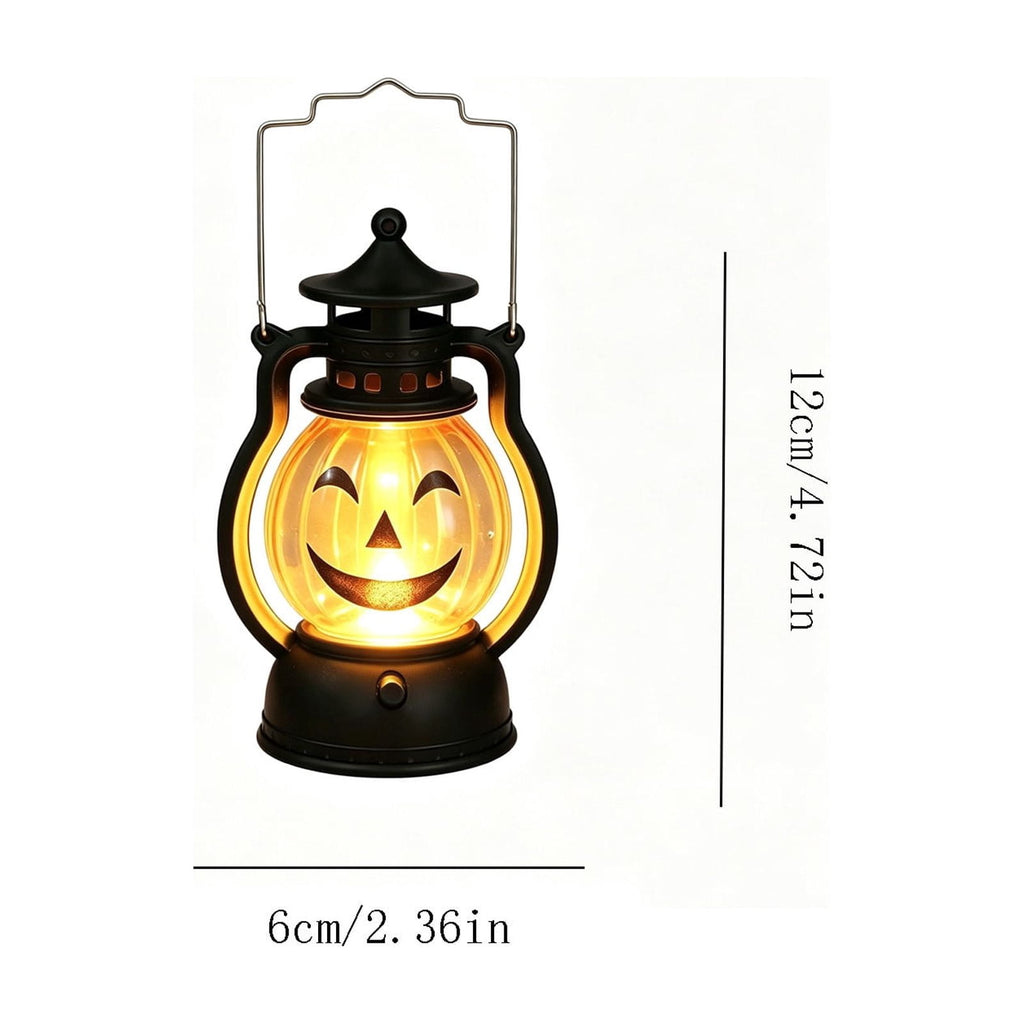 Cheapark Halloween Lanterns Decorations, Battery Operated Black Pumpkin Witch Lanterns, Flickering Light For Indoor Party Home Decor