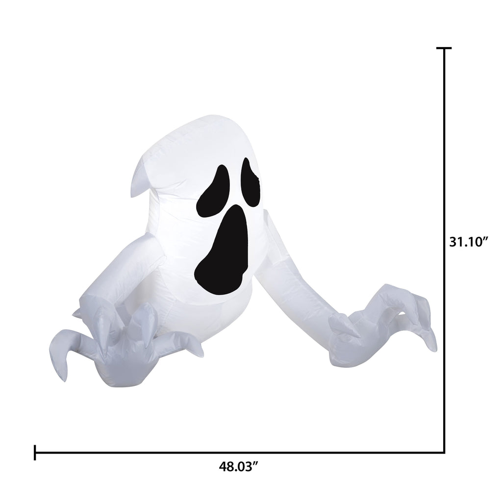 Ghost Crawler Airblown Yard Inflatable, Black and White, 4', Halloween by Way To Celebrate