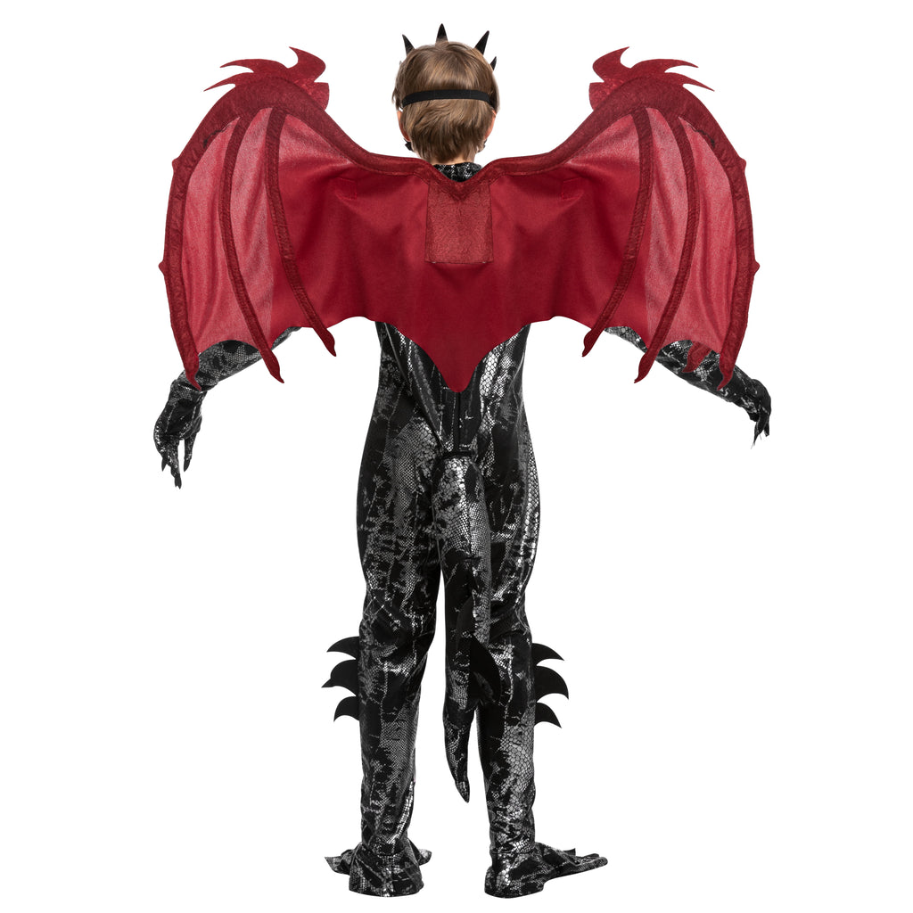 Joyfy Dragon Costume for Kids Boys Dragon Costume with Dragon Wings, Tail and Mask Outfits Set for Toddlers Halloween Dress Up 5-12 Years