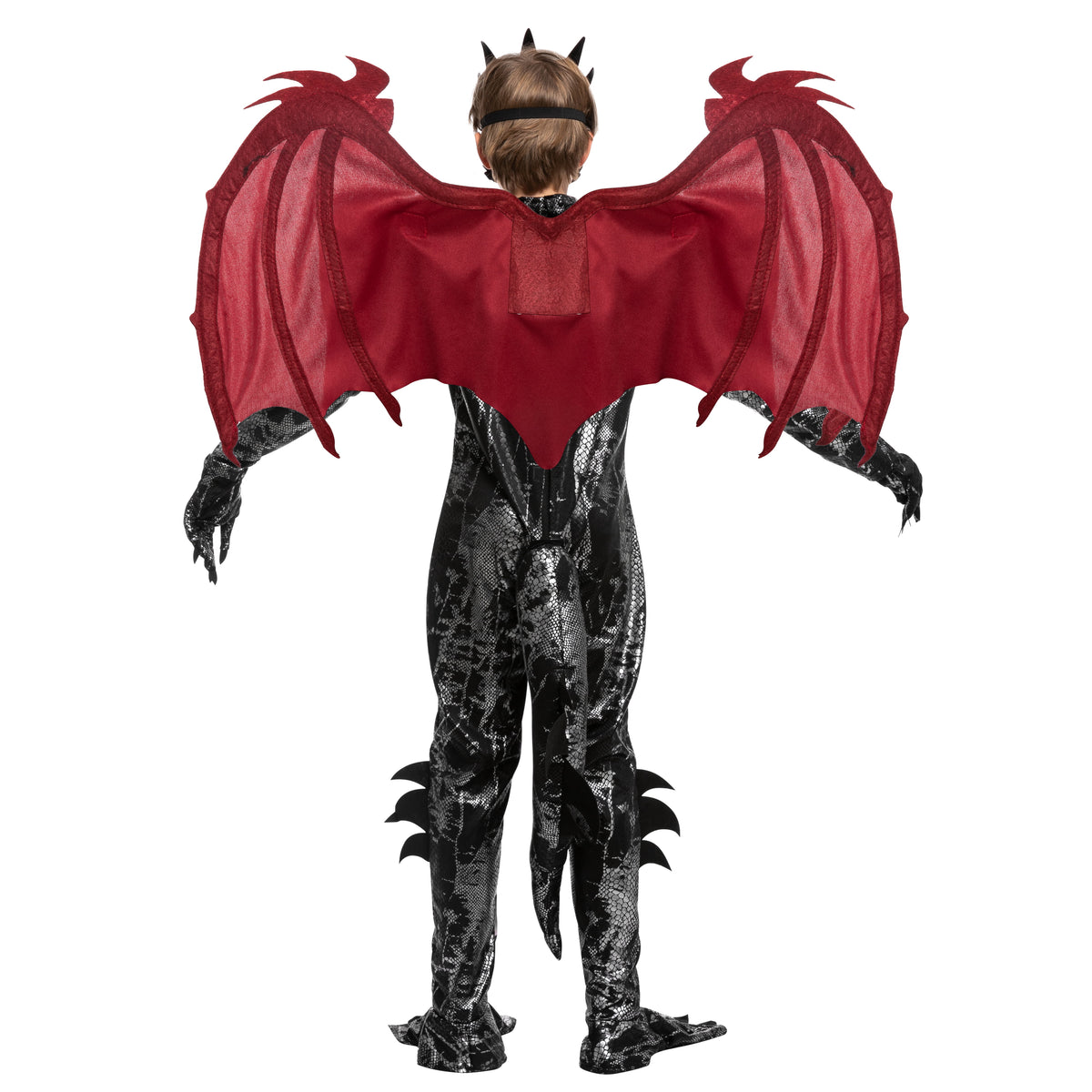 Joyfy Dragon Costume for Kids Boys Dragon Costume with Dragon Wings, Tail and Mask Outfits Set for Toddlers Halloween Dress Up 5-12 Years
