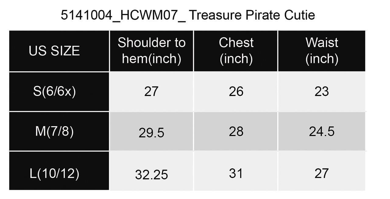 Pirate Cutie Costume for Children, Girls, Small (6/6X), by Way to Celebrate