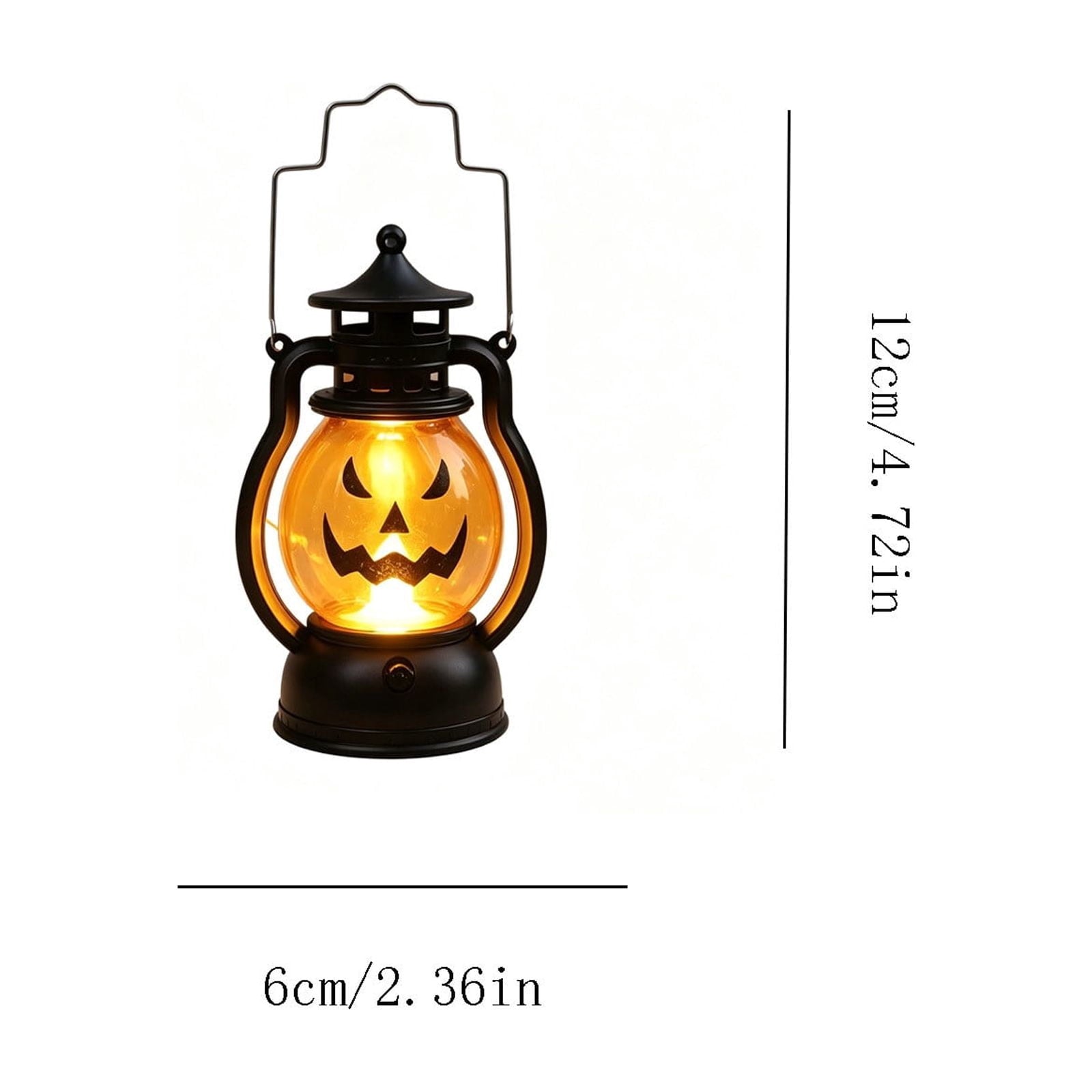 Cheapark Halloween Lanterns Decorations, Battery Operated Black Pumpkin Witch Lanterns, Flickering Light For Indoor Party Home Decor