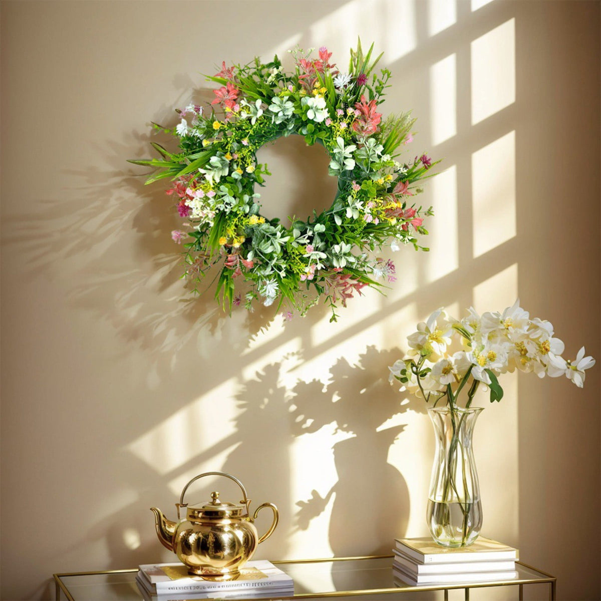 2-Pack Fake Hanging Plants, Faux Hanging Plant Artificial Greenery for Living Room Bedroom Boho Wall Shelf Indoor Outdoor Decor Artificial Hanging Plants