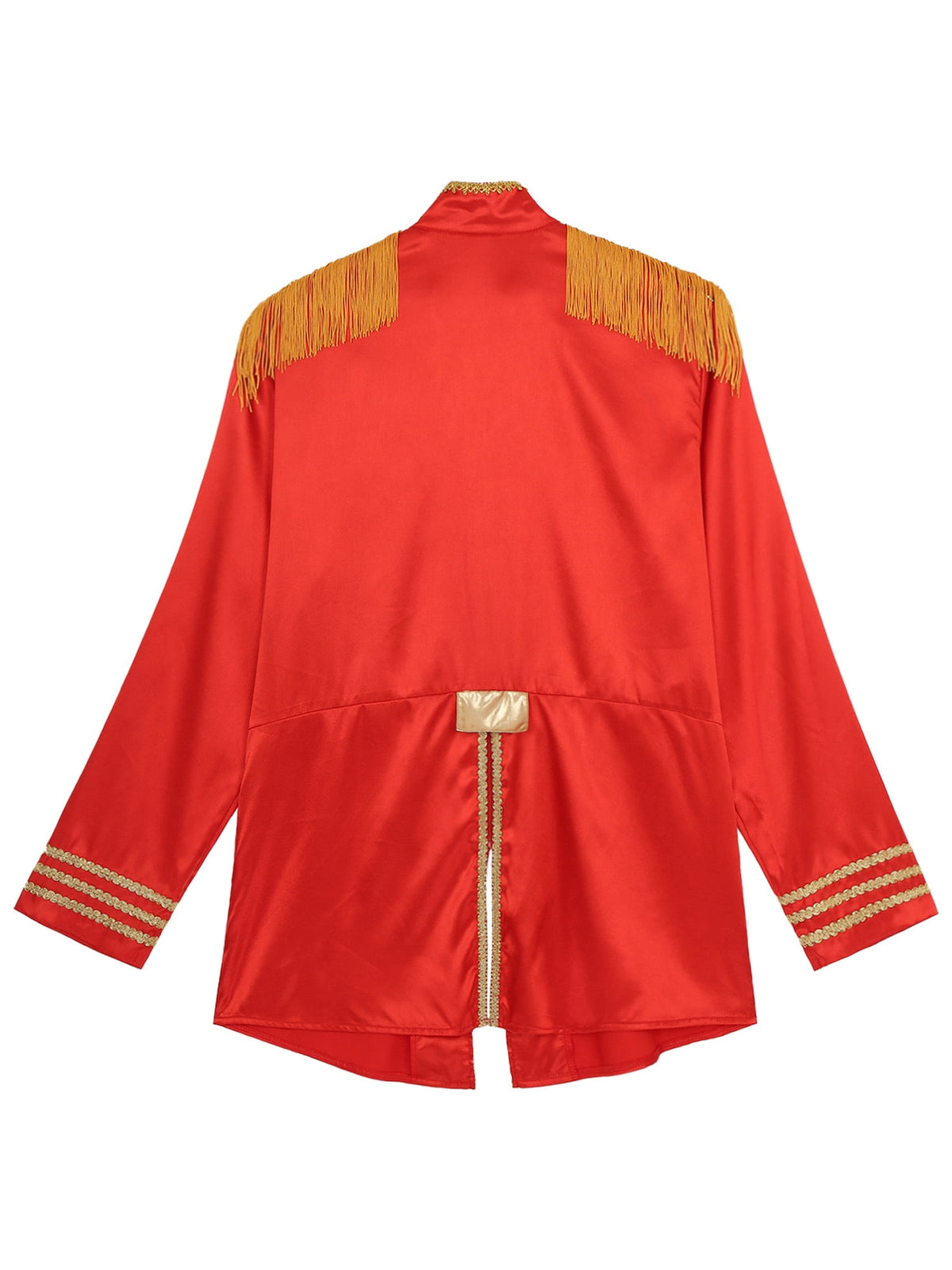 Eandarui Men's Halloween SGT Sergeant Pepper Costume Jacket Fancy Dress Hippie Music Star 1960s Shirt Red M