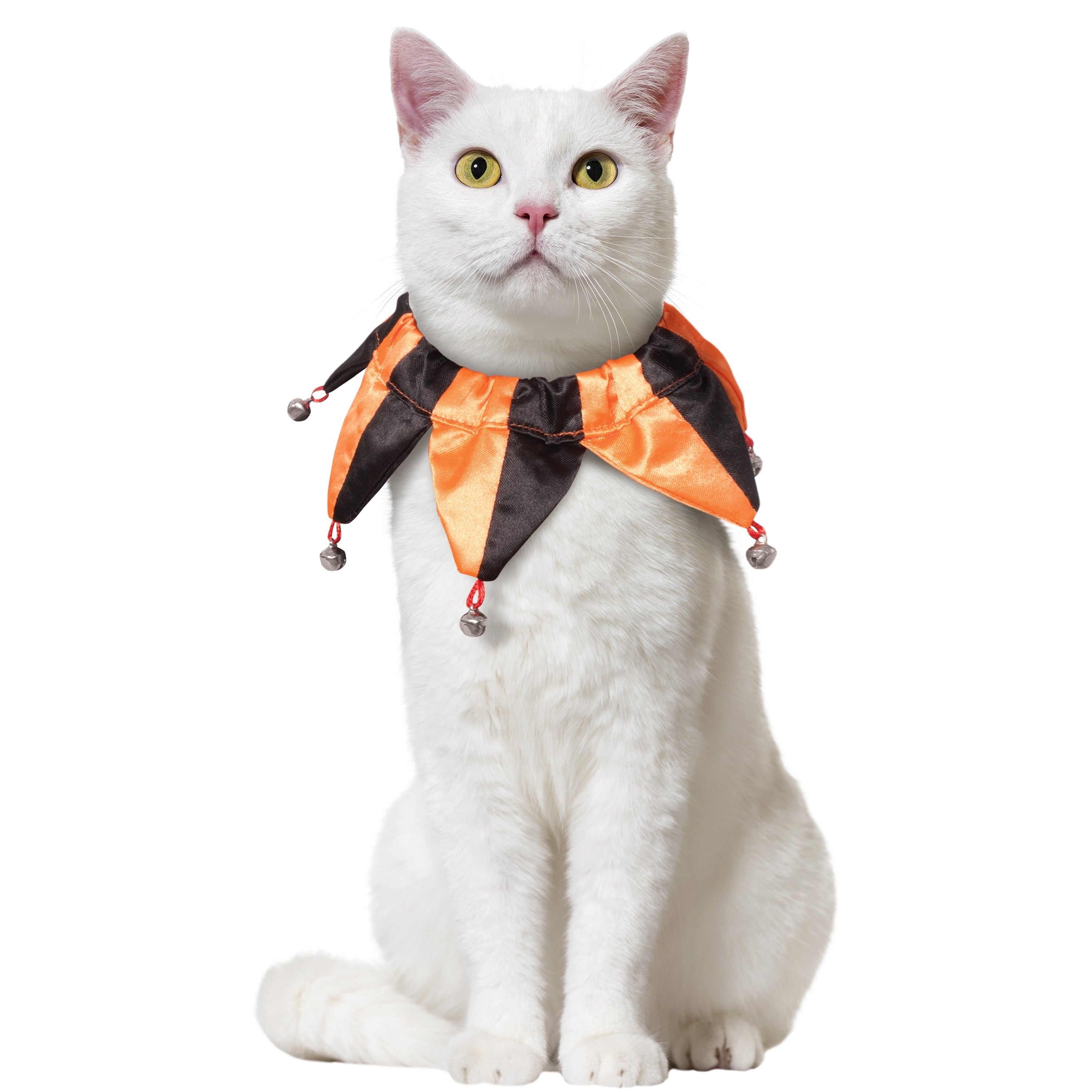 Rubies Pet Shop Boutique Pet Halloween Costume Accessory Orange Jester Collar For Dog or Cat S/M