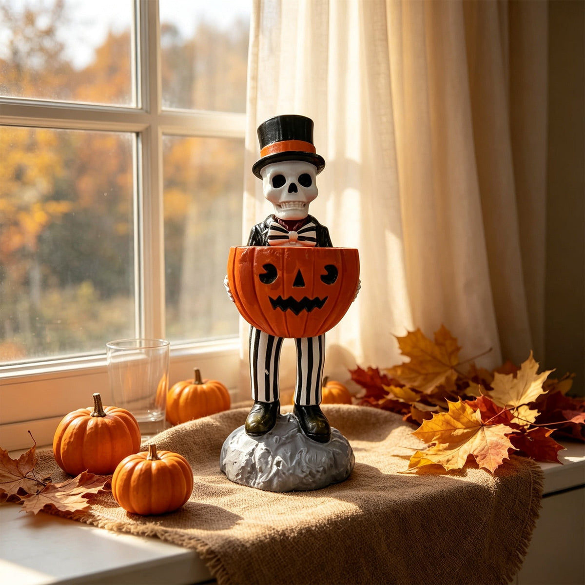 SCNOR Artificial Fall Floral Pick with Pumpkin Maple Leaf Sunflower, Halloween Thanksgiving Table Centerpiece for Home Decor