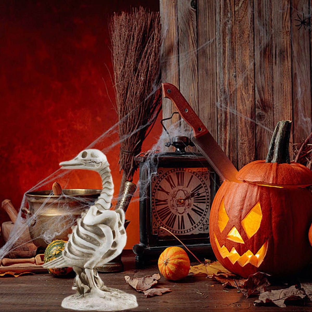 amlbb Halloween Decoration Halloween Skeleton Horror Decorations Simulation Animals Skeleton Ornaments Bar Decoration Frogs Skeleton on Clearance