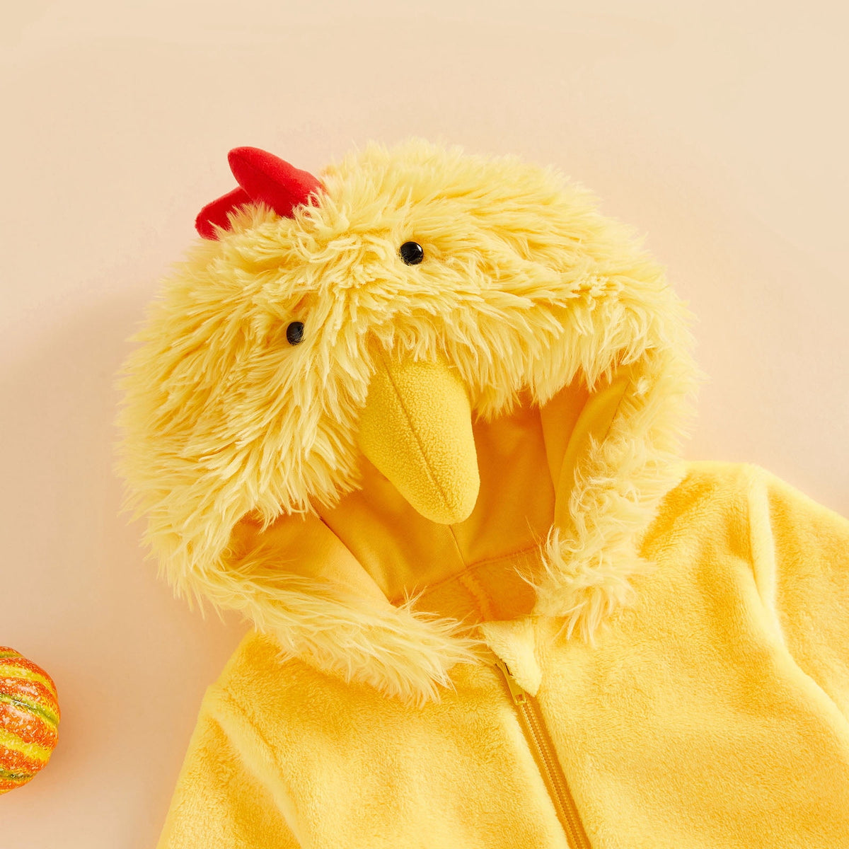 RUINIXCW Toddler Baby Girl Boy Halloween Chick Costume Cosplay Outfit Infant Fall Winter Clothes Snowsuit Fleece Jumpsuit Long Sleeve Hooded Romper