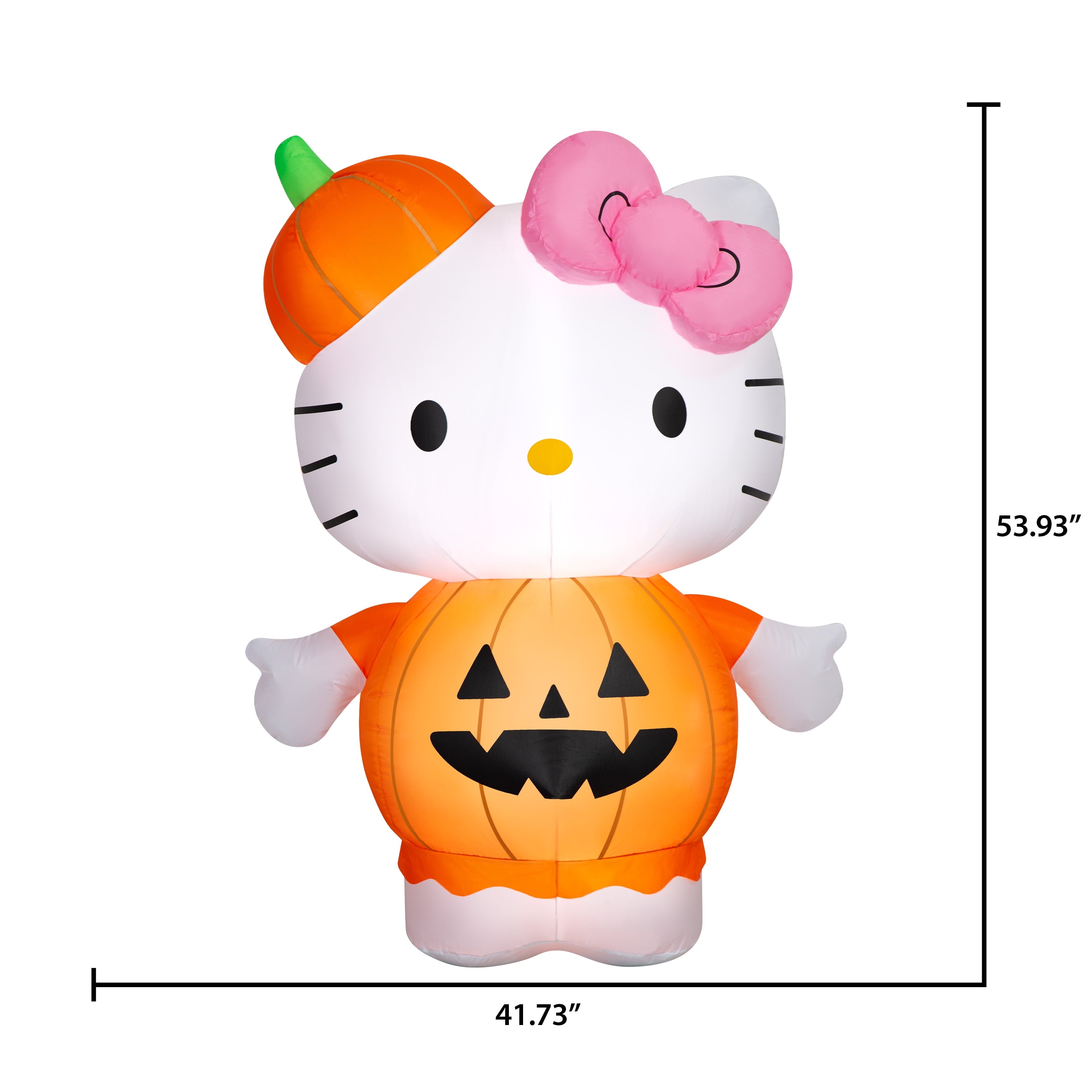 Halloween Airblown Yard Inflatables Hello Kitty in Pumpkin 41.73 in x 28.74 in x 53.93 in 3.28 lb