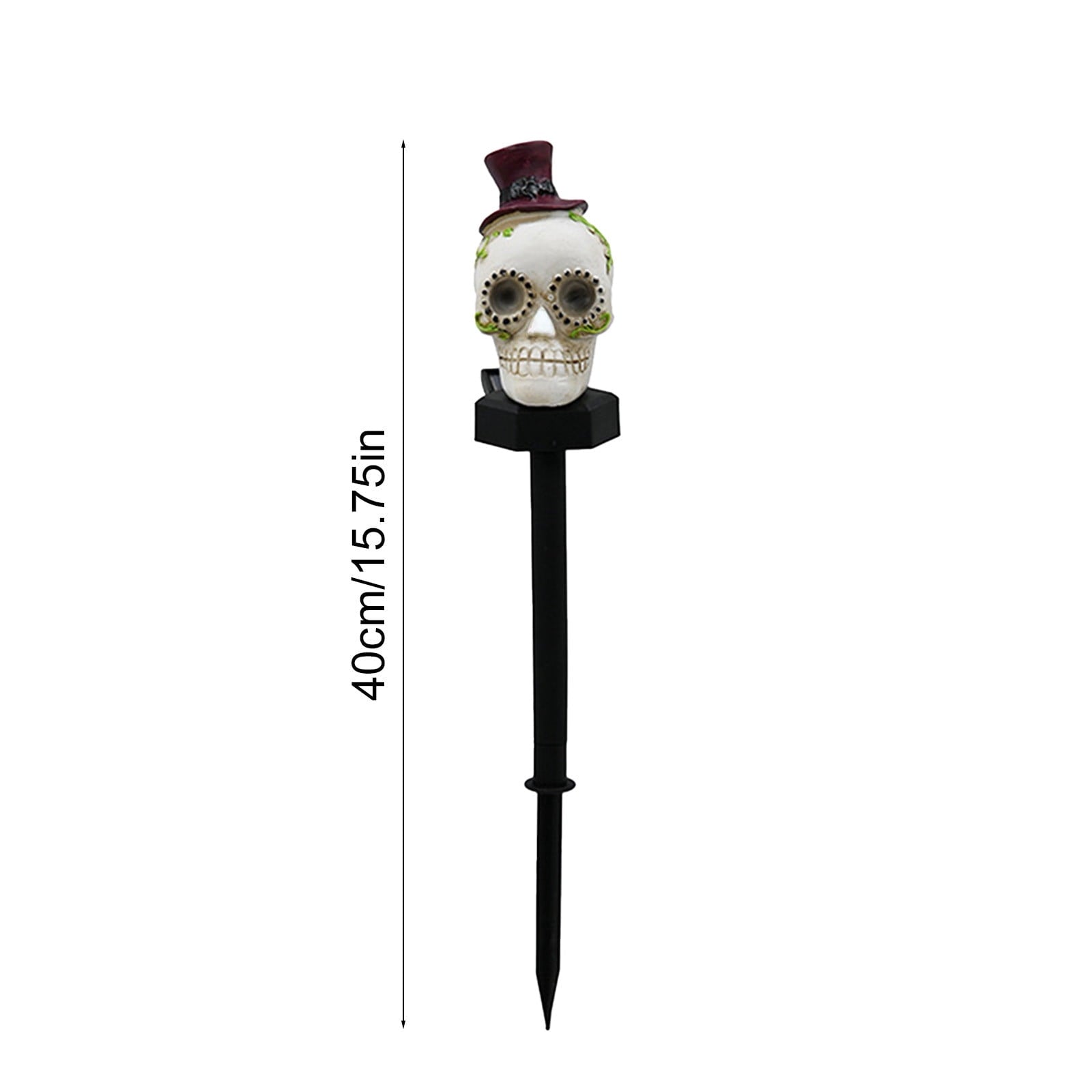 CRAGRSI Solar Halloween Skeleton Stake Lights Outdoor Skull Yard Lights Halloween Skeleton Garden Decor Black Solar Powered Waterproof for Yard, Lawn, Patio, Walkway, Garden, Halloween Outdoor Decor
