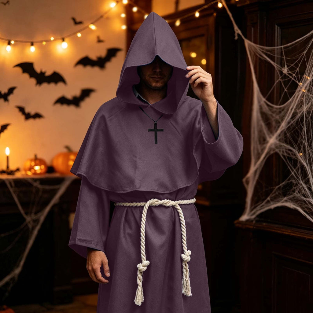 QATAINLAV Womens Gothic Hoodies Dress Fall Winter Long Sleeve Velvet Sweatshirts Cute Cat Ear Hooded Zip up Dresses with Pockets, Wine, M
