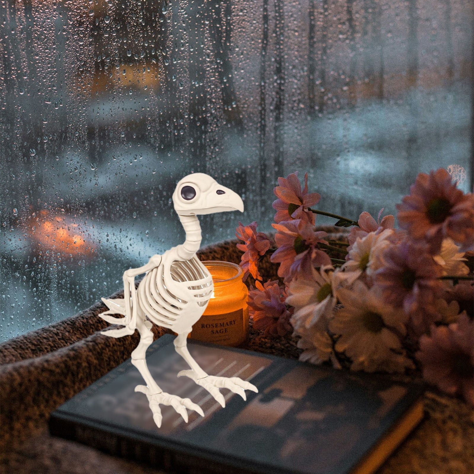 amlbb Halloween Decoration Halloween Skeleton Horror Decorations Simulation Animals Skeleton Ornaments Bar Decoration Frogs Skeleton on Clearance
