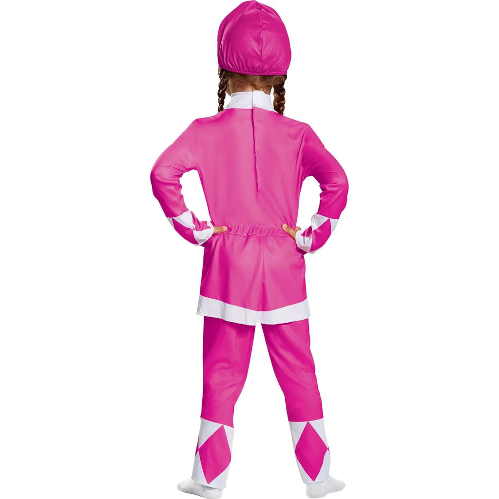 Disguise Toddler Girls' Classic Mighty Morphin Pink Ranger Jumpsuit Costume - 3T-4T