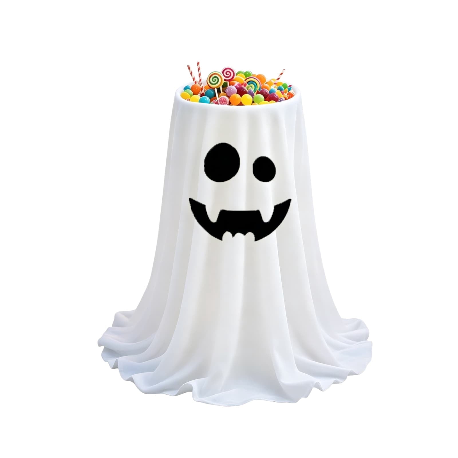 Halloween Ghost Candy Bowl With LED Lights, Remote Control Light Up Treat Holder Animated Candy Container, Color Changing Halloween Decoration for Porch Trunk Or Treat Parties Entryway Display