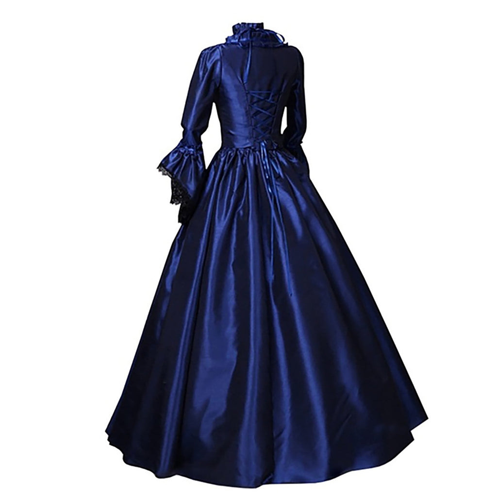 UPPADA Plus Size Victorian Dress for Women Lace Up Flare Sleeve Ball Gown with Corset Evening Party Maxi Gowns Vintage Cocktail Dress Wedding Dresses Early