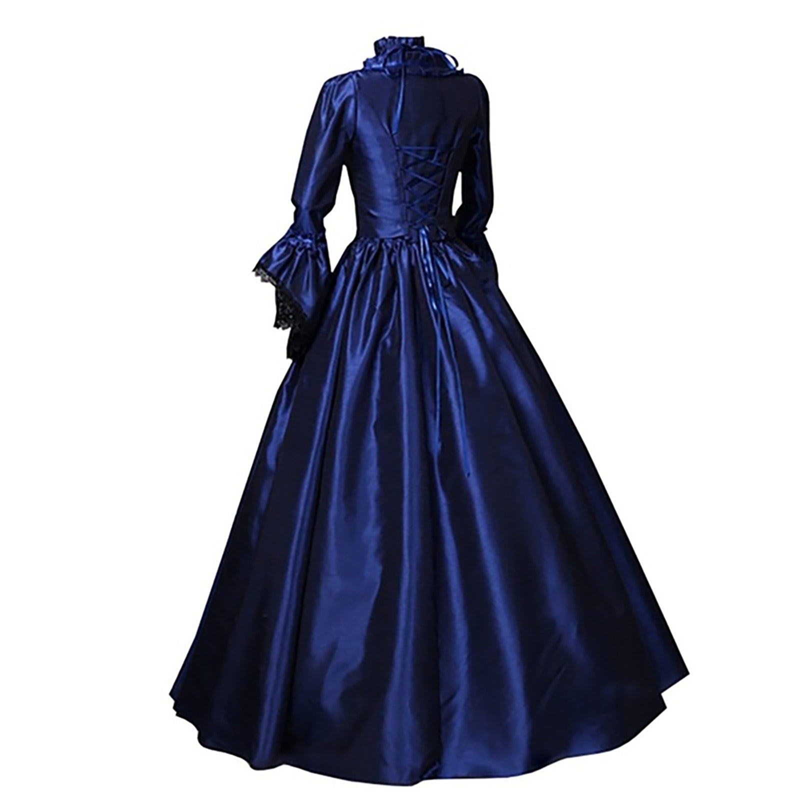 UPPADA Plus Size Victorian Dress for Women Lace Up Flare Sleeve Ball Gown with Corset Evening Party Maxi Gowns Vintage Cocktail Dress Wedding Dresses Early