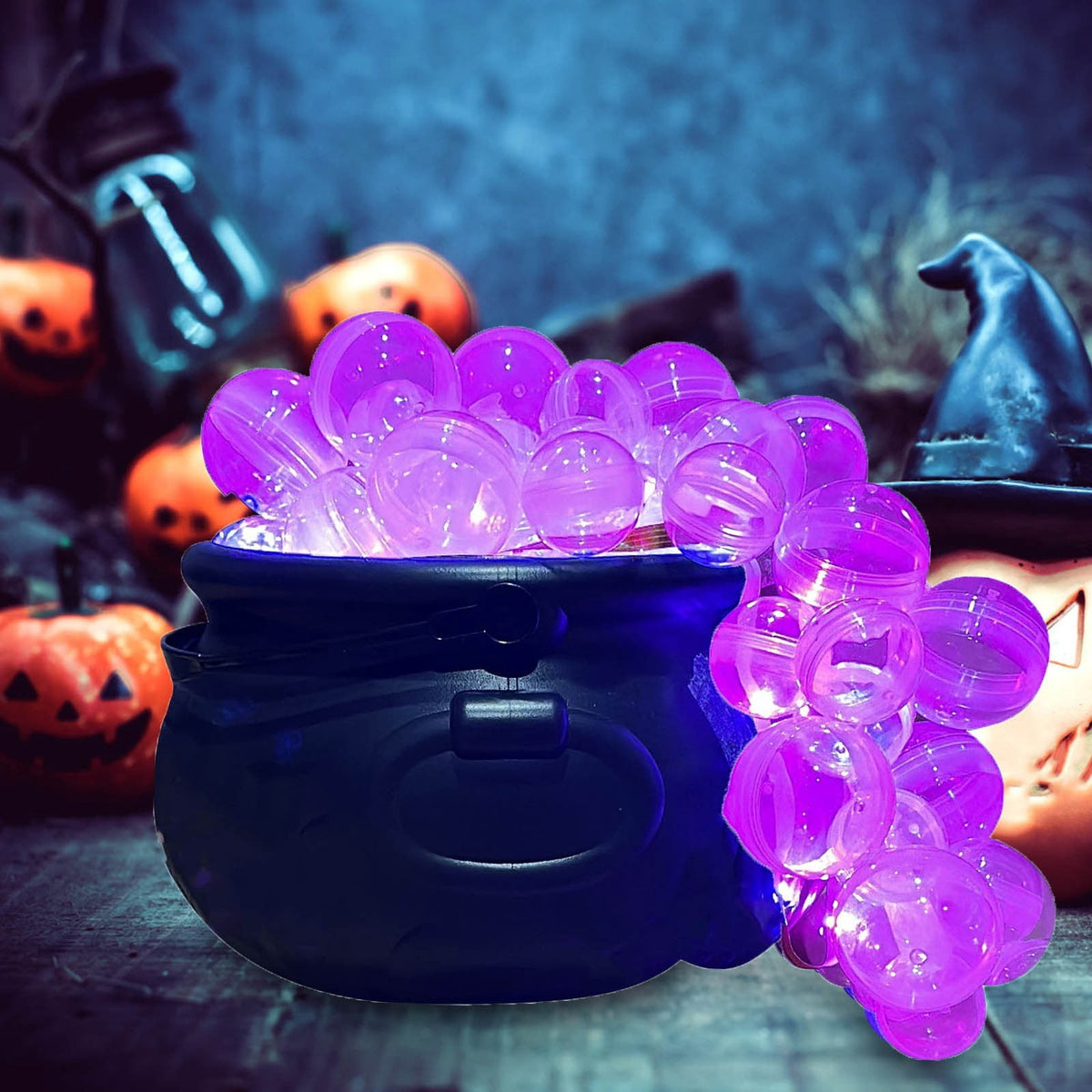 Muecwrye Halloween Decorations Outdoor, Halloween Clearance! Halloween Witches Cauldron with Lights, DIY Bubbling Cauldron Set Decor for Home Porch Outside, Halloween Party Supplies( Without Tripod)