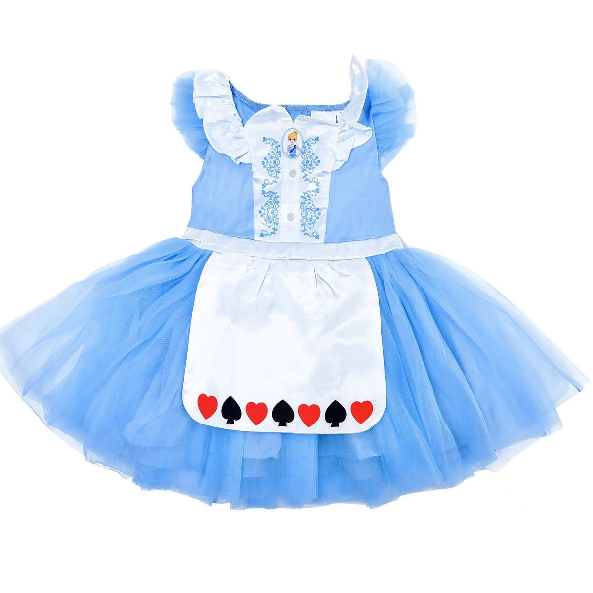 IKALI Baby Girls Princess Costume Dress up Clothes, Toddler Tutu Blue Outfit for Birthday Party 6M-4T