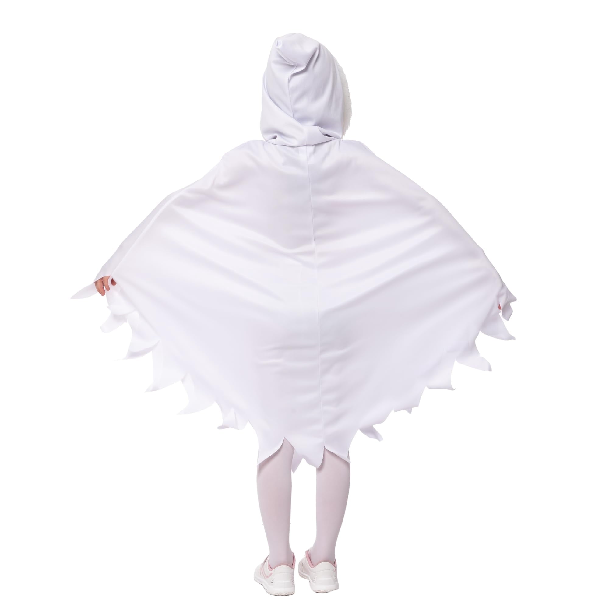 Joyfy Kids Ghost Costume, Halloween Ghost Costume, White Silent Ghost Costume with Pumpkin Bag for Toddler Boys Girls Halloween Party Dress Up Cosplay