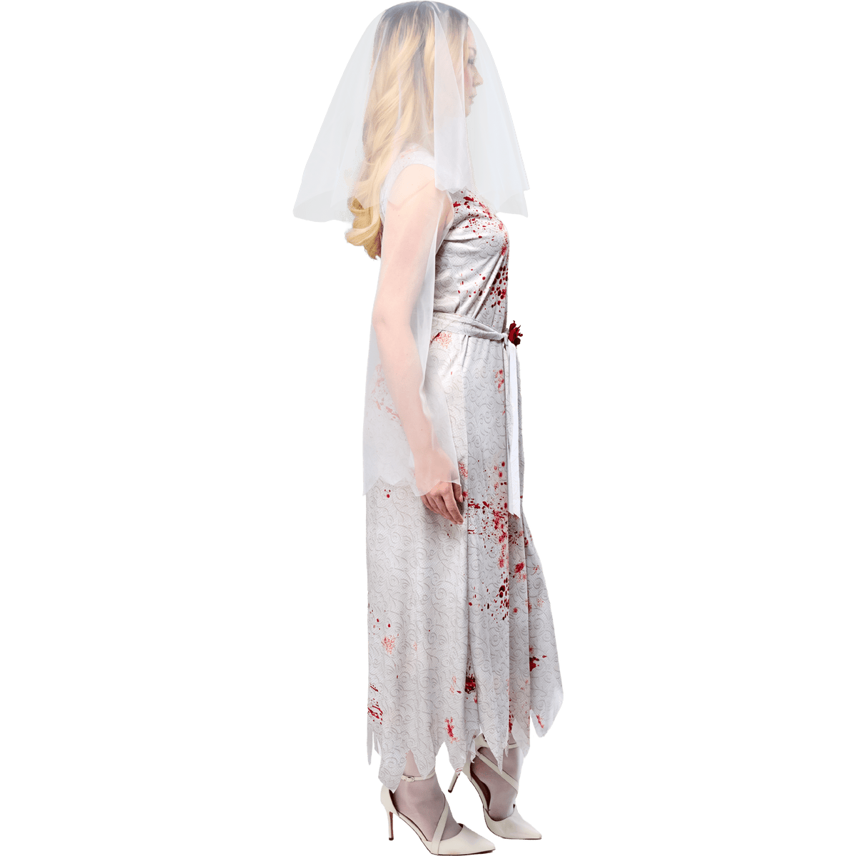 Ghost Bride Halloween Costume for Adults, Women's Size L (12/14), by Way to Celebrate