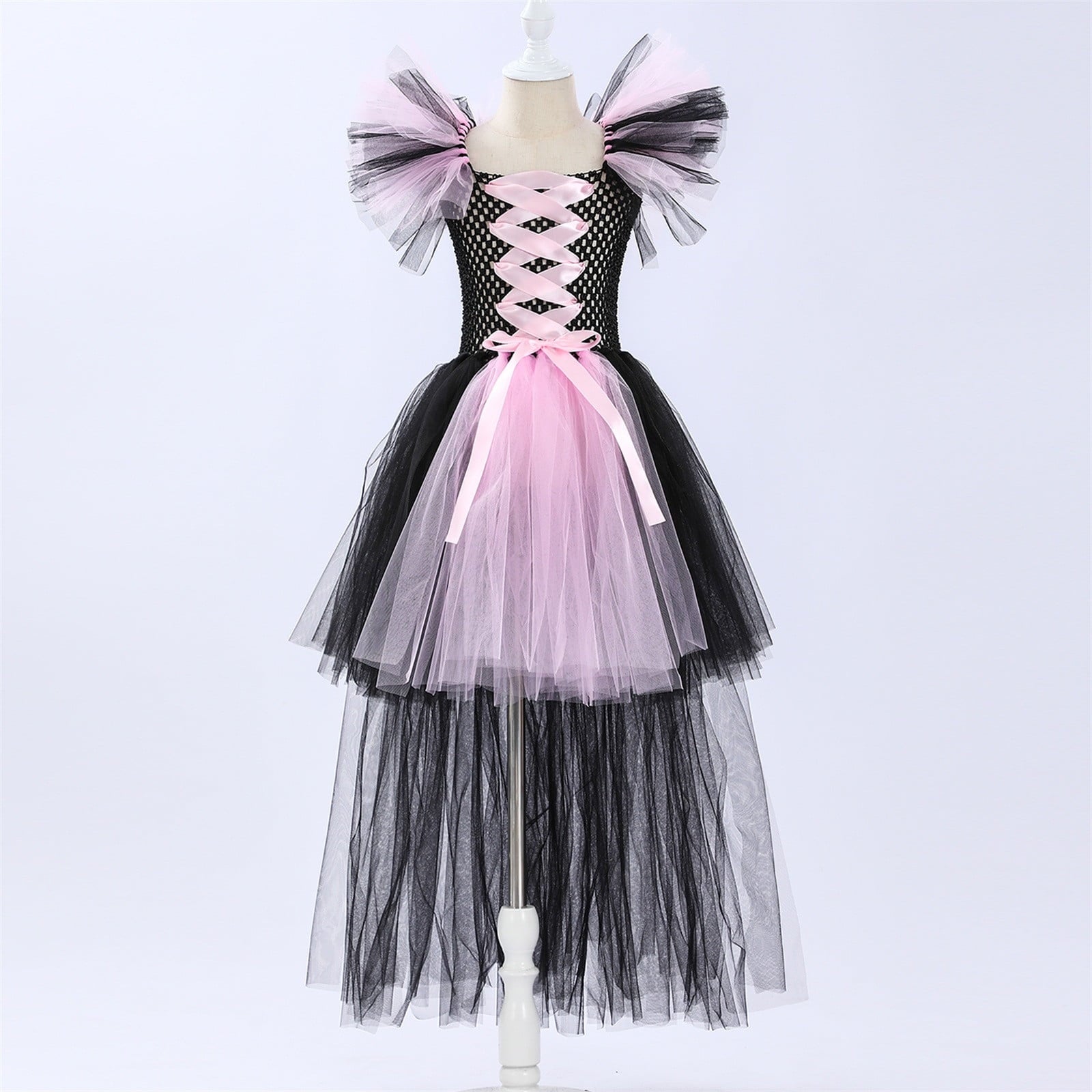 HNMKIU Halloween for Girls Toddler Kids Baby Girls Magnificent Witch Halloween Black Gown Fancy Dress Up Cosplay Party Tutu Dress Dresses E - 18-24 Months
