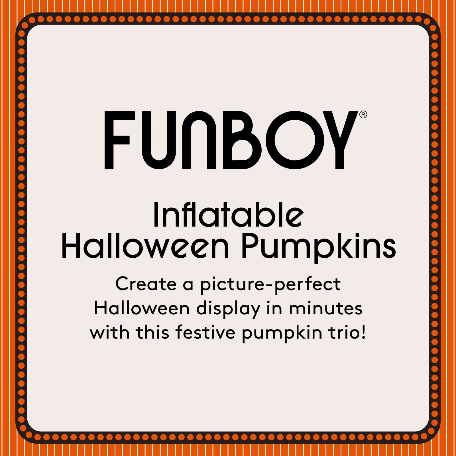 FUNBOY Inflatable Pumpkin 3-Pack Halloween Decorations Outdoor with Bonus Ghost