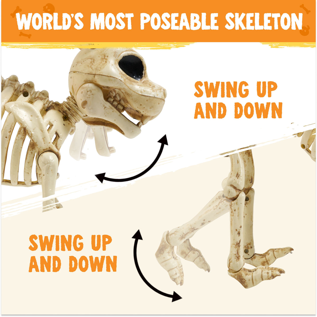 Joyfy 2 Pcs Duck Skeleton Halloween Decoration,4.5 Inch Posable Plastic Animals Halloween Skeleton for Indoor Outdoor Halloween Decorations,Haunted House Party Props