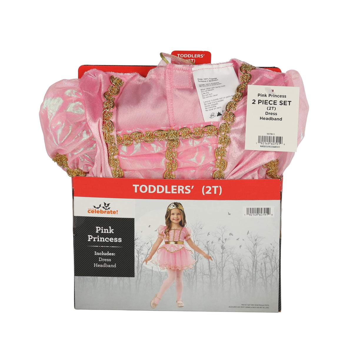 Pink Princess Halloween Costume for Infant, Size 12-18M, by Way to Celebrate