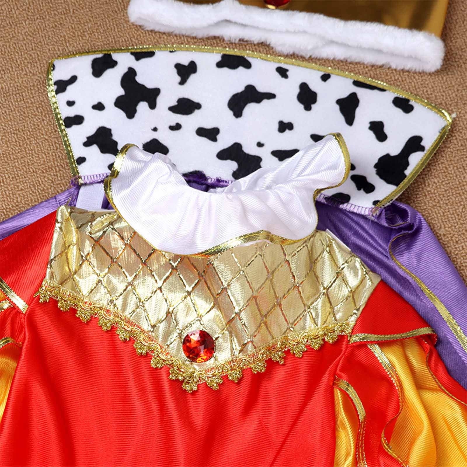 JCCXIN Toddler Baby Boys King Halloween Outfits Dress-Up Party Clothes Tops Pants Belt Cloak With Head wear 5 PC Set Trick Or Treat School Carnival Cute Outfit Sets,Yellow,3-4 Years