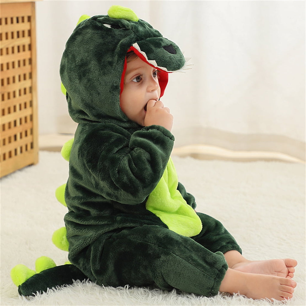 WIBACKER 0-3T Unisex Baby Animal Costume Winter Autumn Flannel Hooded Romper Christmas and Halloween Panda Cosplay Jumpsuit