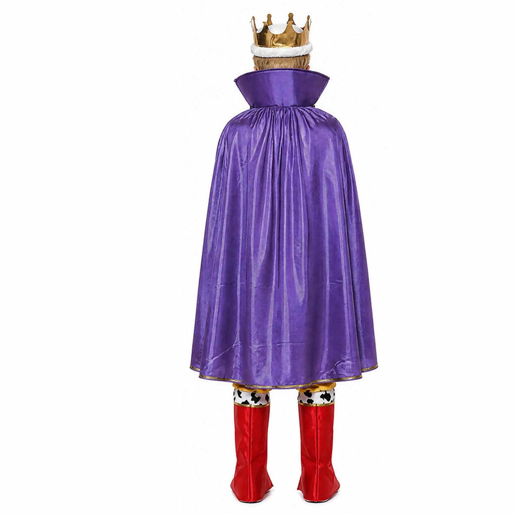 JCCXIN Toddler Baby Boys King Halloween Outfits Dress-Up Party Clothes Tops Pants Belt Cloak With Head wear 5 PC Set Trick Or Treat School Carnival Cute Outfit Sets,Yellow,3-4 Years